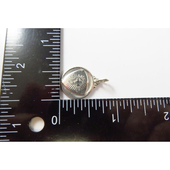 I Am A Methodist Sterling Silver Charm Round Vintage Hayward Sterling - Picture 3 of 3